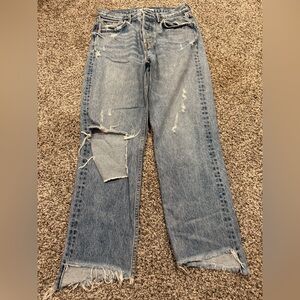 GRLFRND Helena distressed high rise jeans